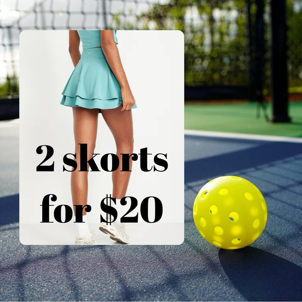 Old Navy White & Blue Power-soft Skorts (2 skorts)